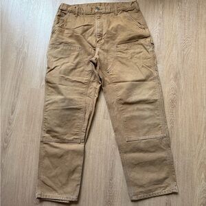 Vintage Y2K Carhartt tan double knee work wear carpenter pants 38x32 (34x29)